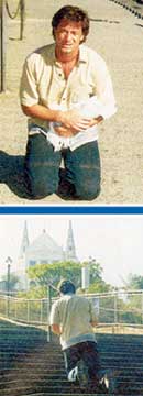 ФИНАЛЬНЫЕ КАДРЫ ИЗ "КЛОНА": Марсело действительно прополз на коленях все 365 ступеней лестницы