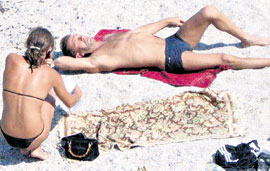 ЗВЕЗДА И ЕГО МУЗА: в свободное от съёмок время Машков расслаблялся в обществе Татьяны - чемпионки Одессы по художественной гимнастике