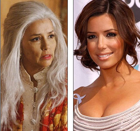 Из сексуальной красотки Ева превратилась в глубокую старушку.